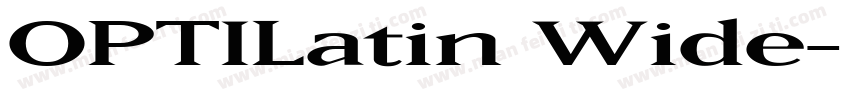 OPTILatin Wide字体转换